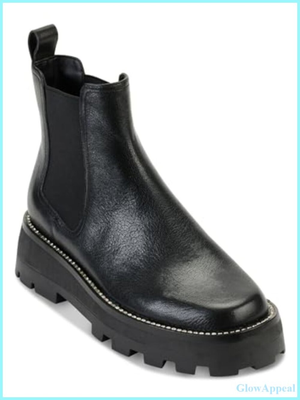 Mayde Leather Lug-Sole Ankle Boot Chelsea Slip-On Pull Tab